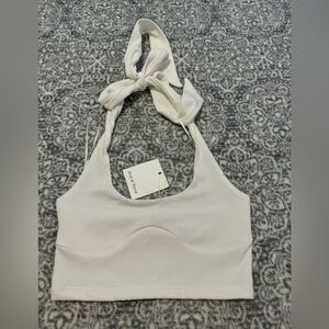 White halter top, size small